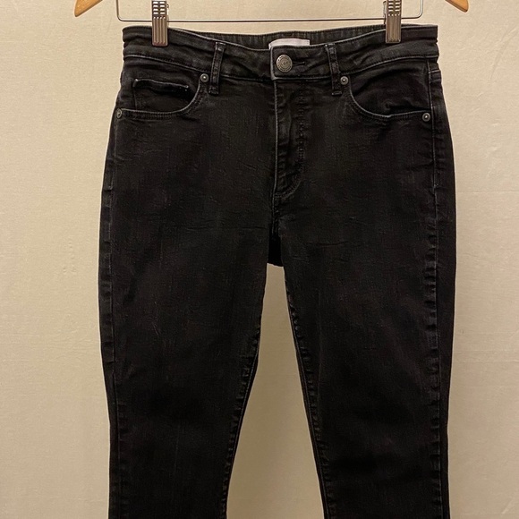 LOFT 4 (27) Curvy Skinny Jeans Washed Black Mid Rise Women’s Stretch - Picture 4 of 16